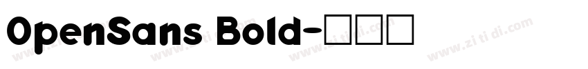0penSans Bold字体转换